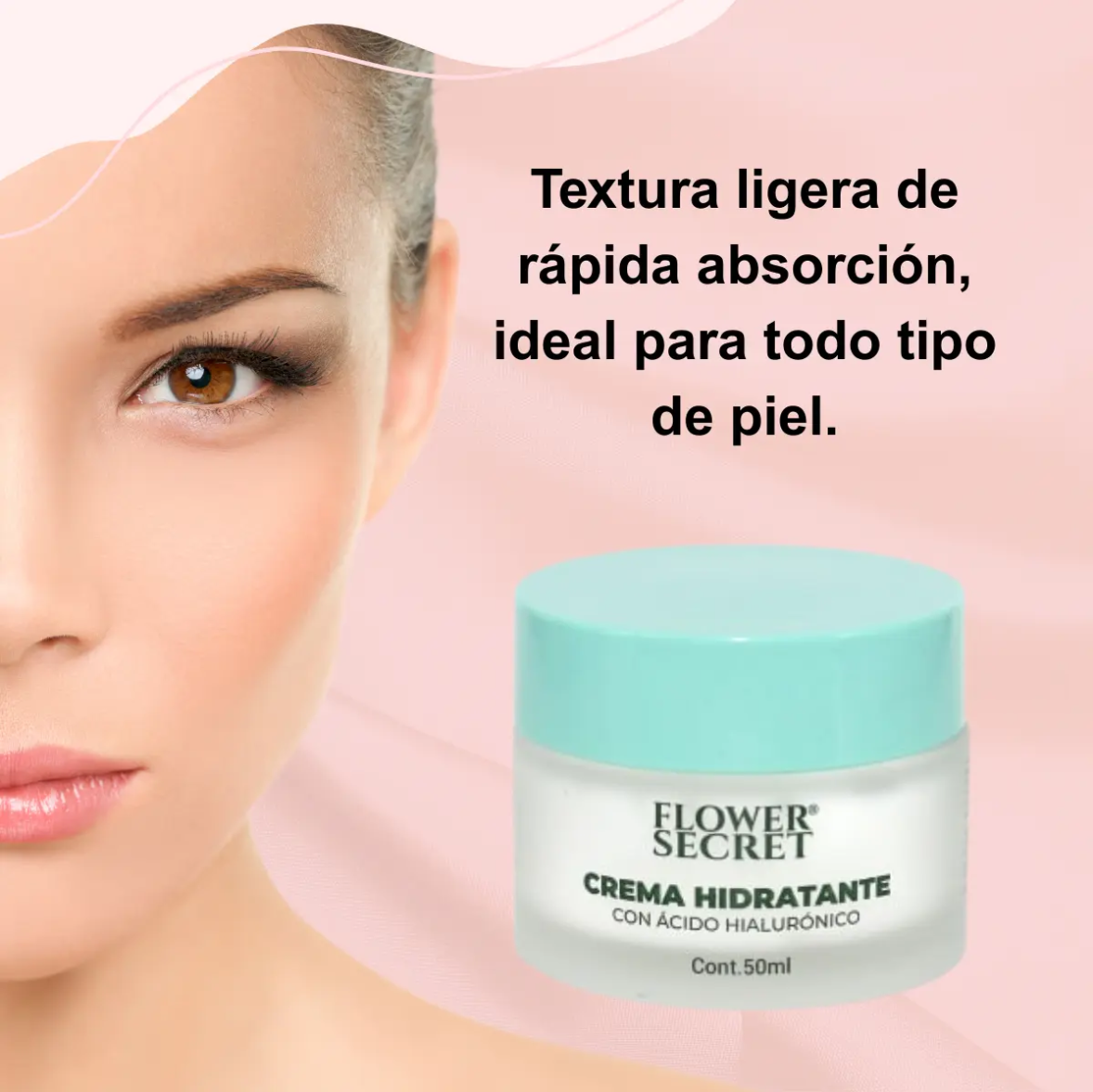 Crema Facial Hidratante con ácido Hialurónico